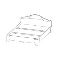 Спальня "Лагуна-5": Кровать двойная 1400 мм